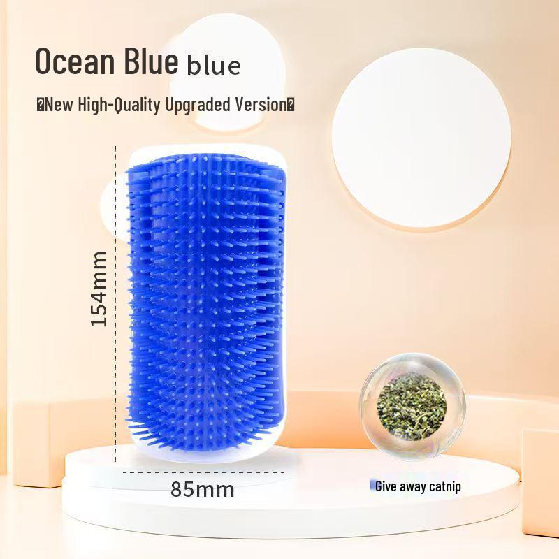 

Cat Scratching & Grooming Device: Itch Relief, Loose Hair Removal, Facial Rub, Happy Corner Toy for Kittens. Large