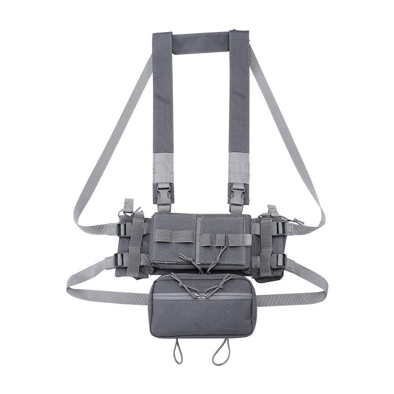 Nylon Tactical Molle Multifunctional Chest Rig - Military Fan CS Field Double Shoulder MK3 Abdominal Rig