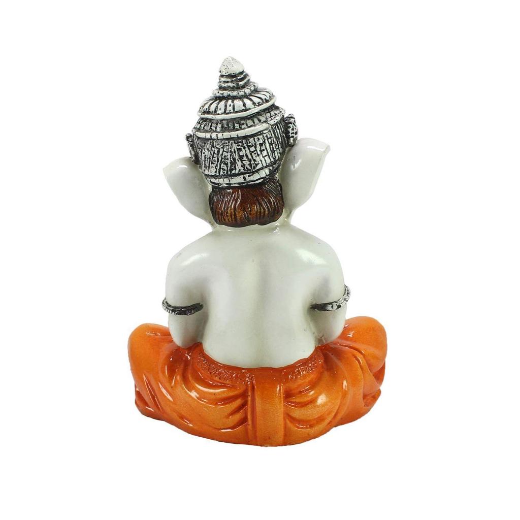 Lord Ganesha Statue (12 Cm X 12 Cm X 20 Cm, Orange)