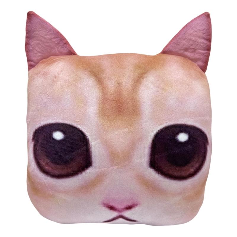 Cuddly Animals Plushie Throw Pillow El Gato Animals Plush Soft Stuffed Felines for Snuggles Play Used for Home Decors