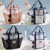 Travel Beach Bag With Multiple Pockets Large Capacity Waterproof Mesh For Vacation And Swimming