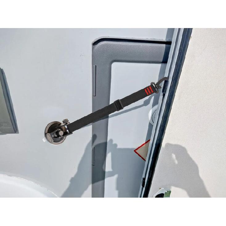 2pcs Caravan Door Retainer Strong Nylon Adjustable Strap Locking Suction Cup Windproof Stopper For Camper Vans Caravan Motorhome