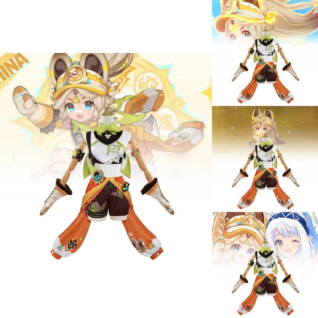 Uroczy Kostium Cosplay Kazhiny Do Odgrywania Roli Postaci Z Gry Genshin Impact Wykonany z Miękkiej Tkaniny Poliestrowej Dostępny w Wielu Rozmiarach
