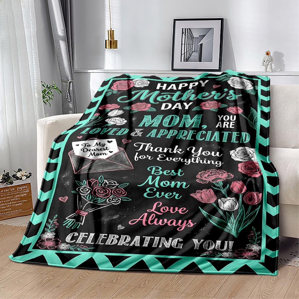 Mother's Day Love Letter Blanket Suitable for sofas,travel, living rooms also a good gift for friends and family Suitable for all seasons.
