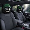 2PCS Cartoon Car Headrest Covers Exaggerated Car Seat Headcover  Halloween Christmas Holiday