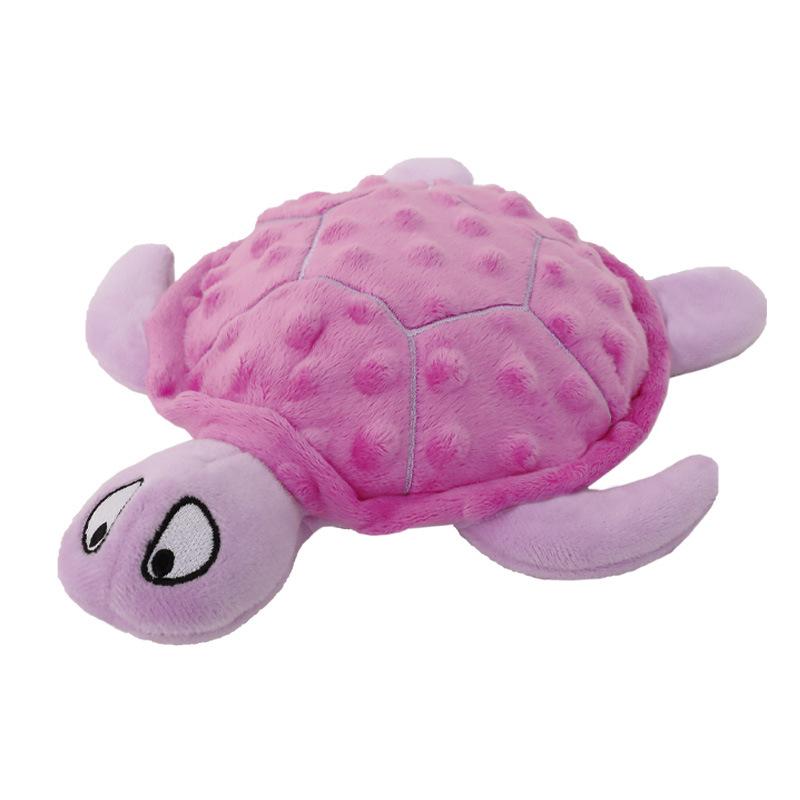 Dog Sound-Producing Toy - Turtle Fur Soft Turtle Interactive Playmate Pet Item - Chewable