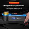 qmzhr10 For Ford Mondeo Focus Explorer Escape Kuga Everest Bronco F-150 Ranger Transit Car Seat Gap Light Storage Box