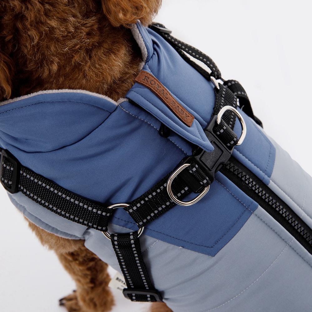 Winter Warm Dog Padded Clothes With Harness For Cold Weather Pet Dog Jacket Puppy Coats For Small Medium Large Dogs Cats Clothes
