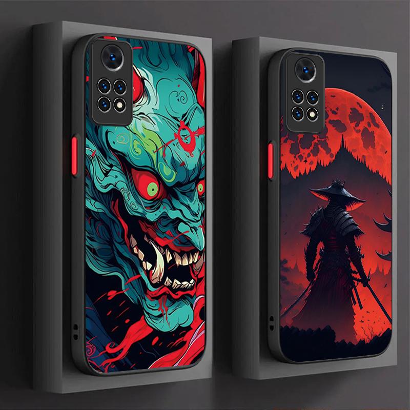 Phone Case for Xiaomi Redmi Note 15 14 13 12 11 10 9 Pro Plus 4G 5G 12S 11S 10S 9S Samurai Hannya Mask Ghost Protective Cover