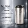 Titanium Portable Mini Thermos Coffee Cup - Sleek Office & Travel Mug