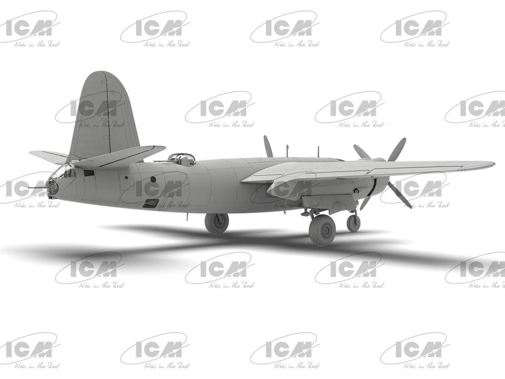 ICM skala 1/48 amerykański B-26F Marauder plastikowy model do sklejania 48325 (samolot)