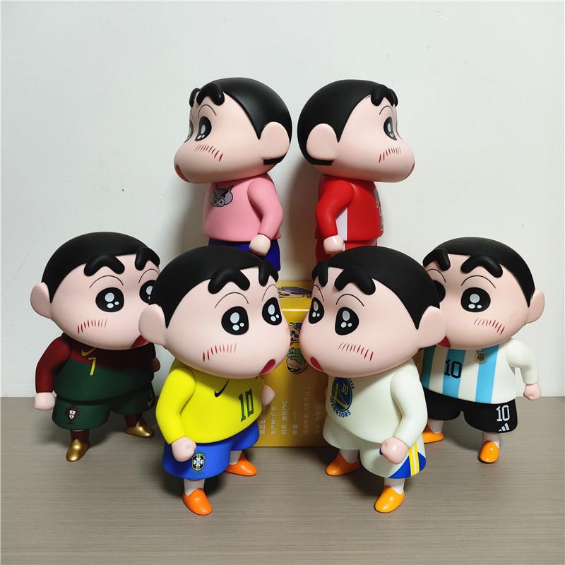 Adorable Pvc Action Figure Crayon Shin-chan Cosplay Soccer Basketball Stars Collectible Toy