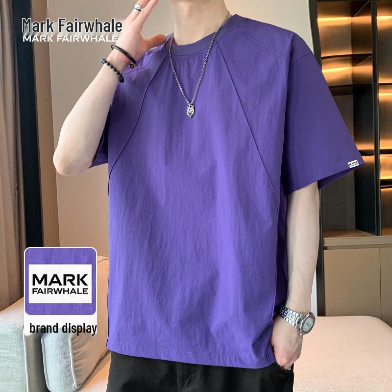 MARK FAIRWHALE Men s 2026 Ice Silk Loose Fit Short Sleeve T-Shirt 3XL