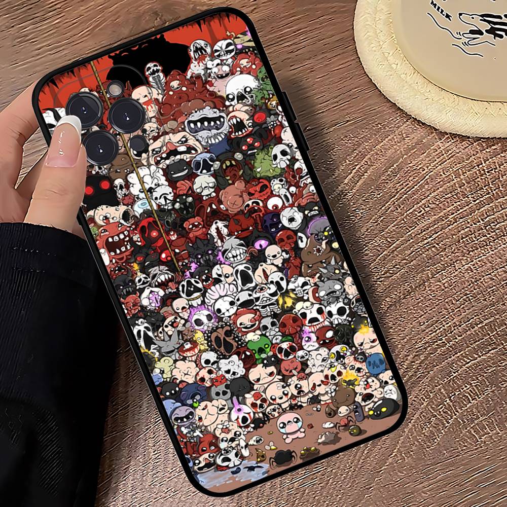 Game The Binding Of I-Isaac Black Soft Phone Case For IPhone 16 15 14 13 11 12 17 Pro Max Mini Plus