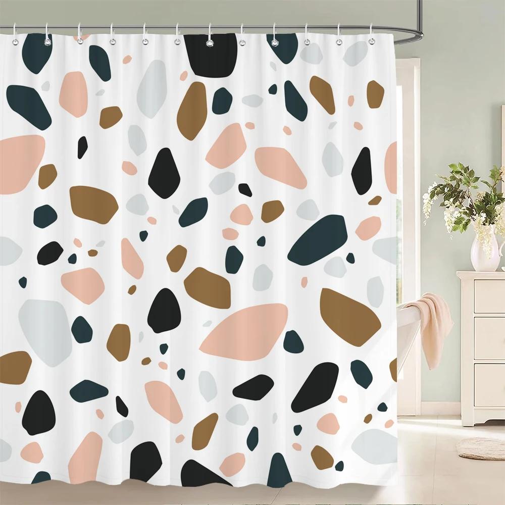 Waterproof Shower Curtains for Bathroom Home Decor Polyester Fabric Shower Curtains Geometric Pattern Multi-size Shower Curtain