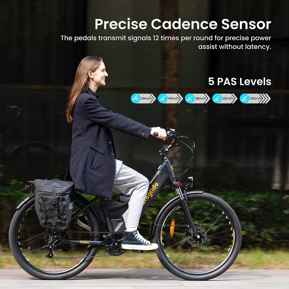 Eleglide T1 Step-Thru Electric Bike – 50Nm Motor, 100km Range, 27.5" CST Tires, Hydraulic Suspension  7-Speed Shimano