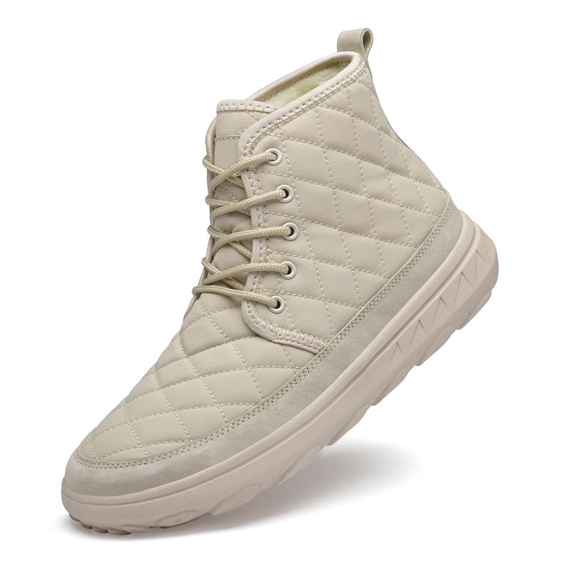 Fashion Fashion Autumn Winter New Fleece Warm High Top Leather Boots Outdoor Flat Bottomed Comfort Men Casual Boot Quality Chelsea Boots