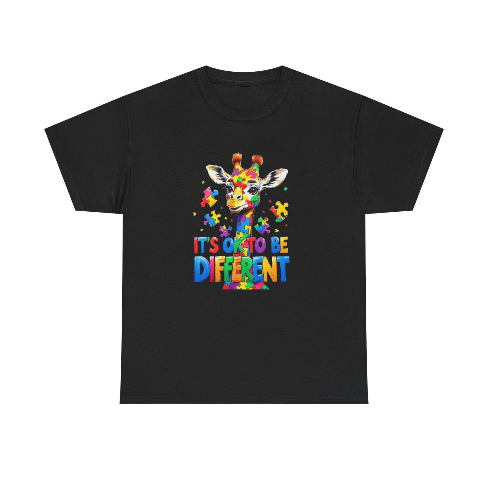 It s OK To Be Different Giraffe Tee Shift - Autism ADHD ASD T Shirt XL