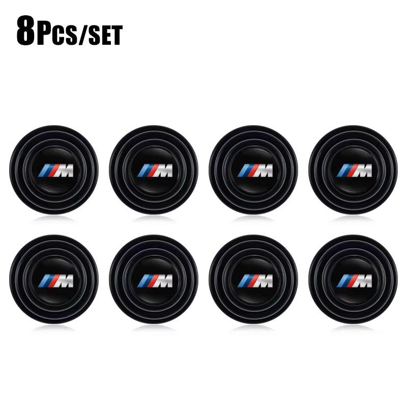 Vbjly8 4/8/12Pcs Soundproof Silicone Pad Car Styling Door Crash Pad For BMW M E46 E90 E60 F30 F10 E39 E36 F20 G30 G20 E87/Car TireValve Jo55