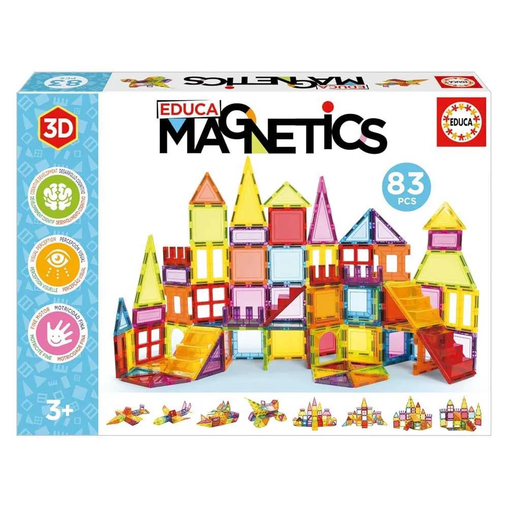 Educa-Borras Magnetics Toy Constructor Set 83 Magnetic Blocks Multicolour