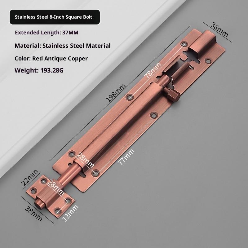 201/304 Edelstahl Tor Sicherheits-Türriegel Riegelverschluss Bolzen 3/4/5/6/8/10/12 Zoll Türriegel Beschläge Für Heimwerker