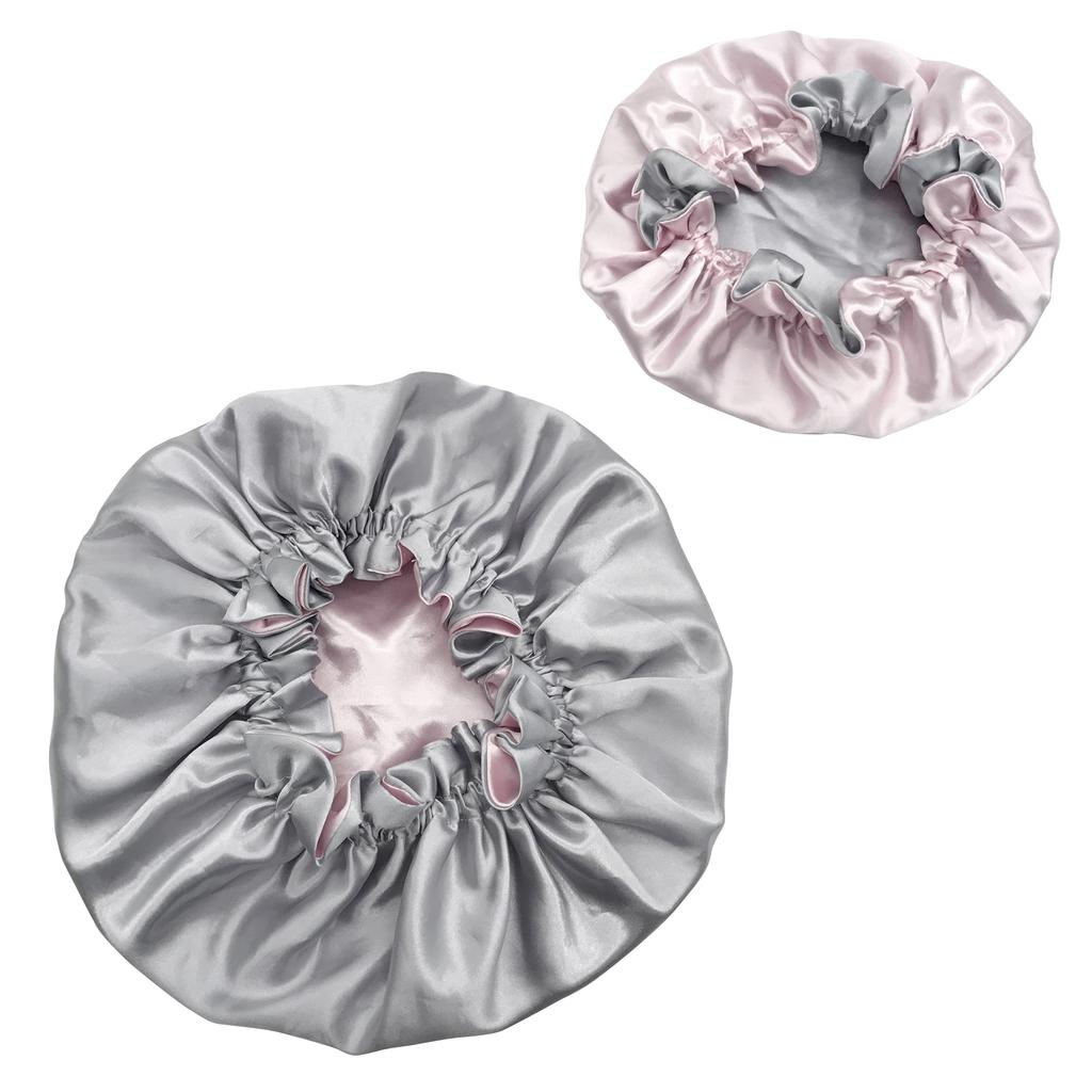 Mommy and Me Silk Hair Bonnet Reversible Soft Satin Sleeping Cap Sleeping Designer logo Custom Bonnets