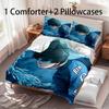 Blue Lock Bettwäsche Set Rin Itoshi Rosenmuster Gemütlich Weich Bettbezug Set King Queen Twin Einzelbett Größen Geburtstag Geschenk für Fan Schlafzimmer Dekoration