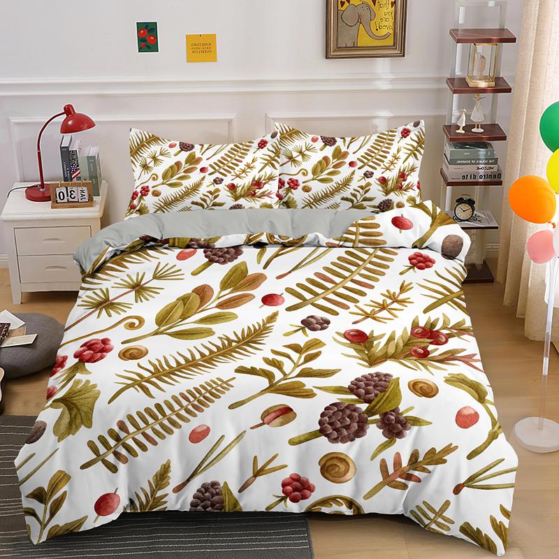 Simple Flowers Design Bedding Set Single Double King Queen Size Duvet Cover With Pillowcase 2/3pcs Bedclothes Home Textile
