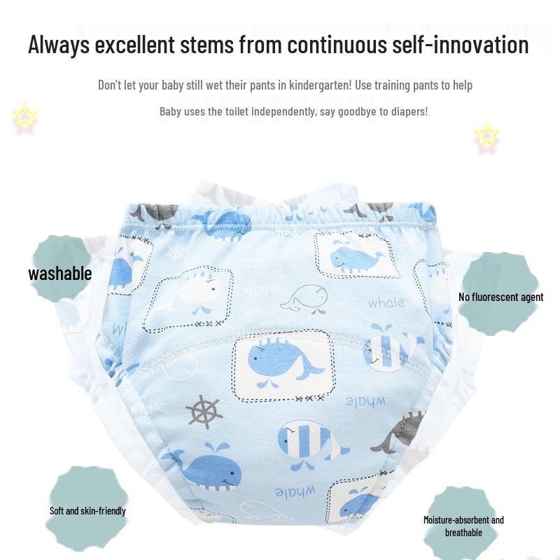 Eco-Friendly Baby Training Pants: Washable, Breathable, Waterproof Cotton Diaper Cloth for Infants - Spring/Summer Style