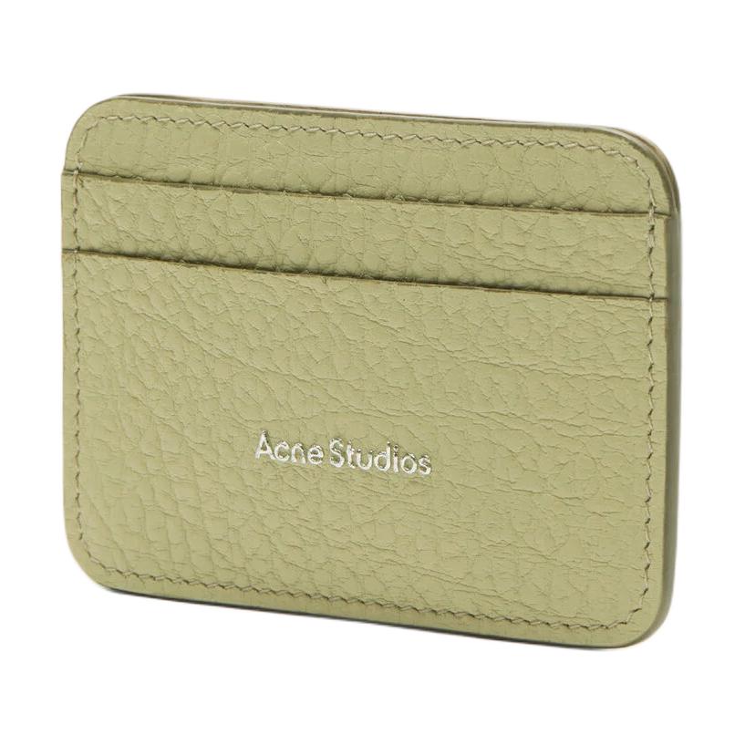 Acne Studios Embossed Logo Leather Card Holder Women Accessories Light-Green CG0284-DVB