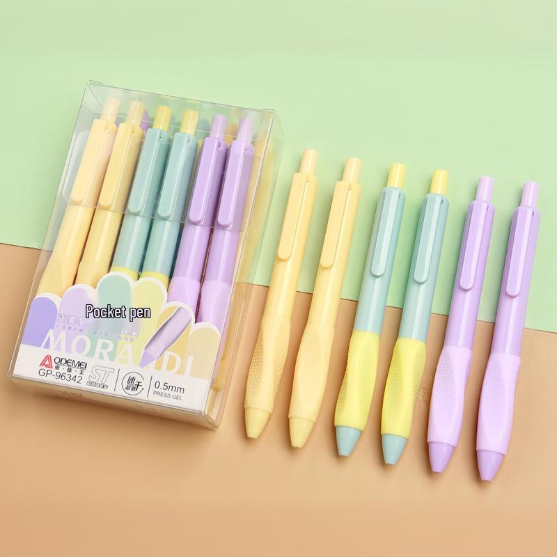 

Compact 0.5mm Retractable Pen with Pocket Holder for Students and Office Use Box of 12 Pens