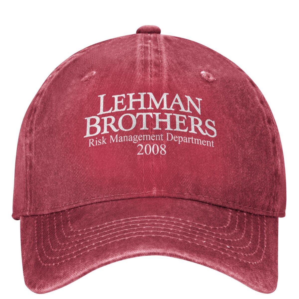 LehUnisex Brothers Risk UnisexageUnisext Baseball Cap Bank Bankruptcy Trucker Hat Tennis Skate Snapback Cap Women Baseball Caps One Size