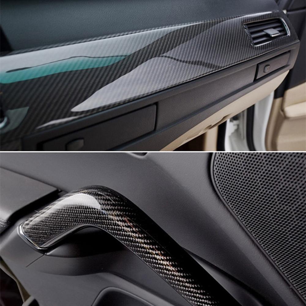 30x100cm 5D High Glossy Carbon Fiber Vinyl Wrap Film Car Interior Gear Air Panel Door DIY Decoration Sticker Car Accessories