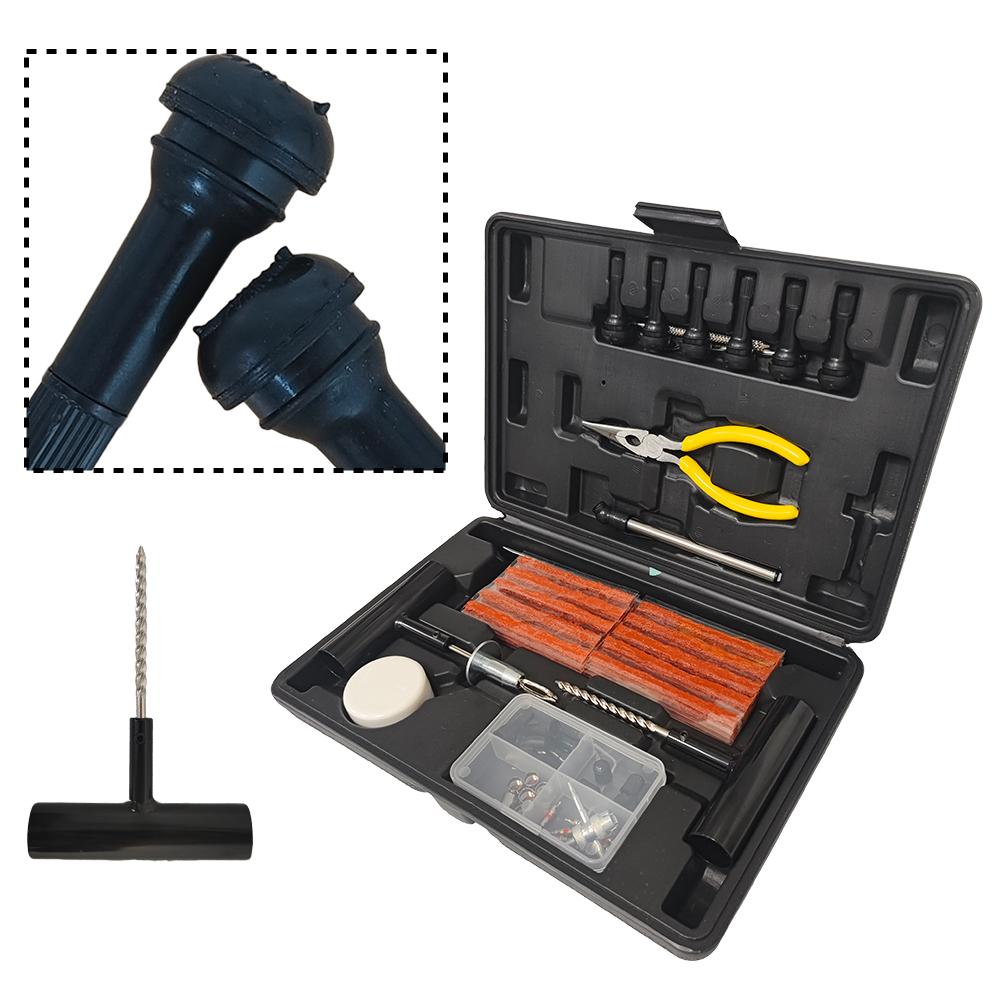 Heavy Duty Tire Repair Tool Kit Tubeless Tire Puncture Repair Kit Manual Tools 93pcs