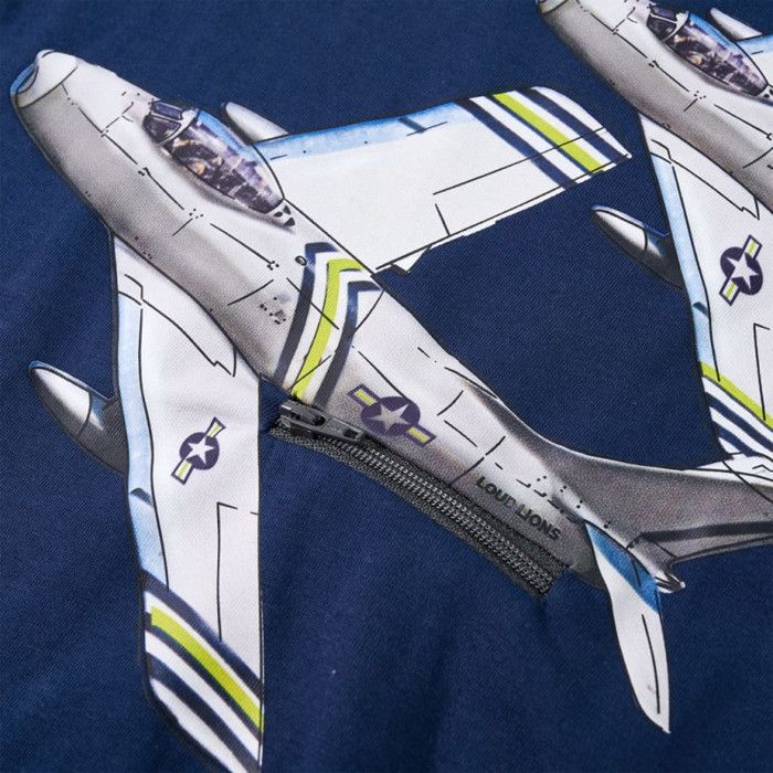 T-shirt enfants à manches longues bleu marine 92/104/116/128/140