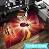 Custom Name Rug Miami Team Spirit Area Rug Suitable for Indoor And Outdoor,Carpets for Homes, Offices,Living Rooms,Home Decor,Christmas Gift