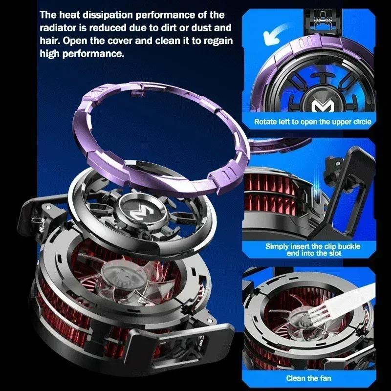 MEMO NEW CX08-AI Mobile Phone Frozen PUBG Game Cooler Semiconductor Magnetic Backclip Cooling Radiator for IOS Android Universal