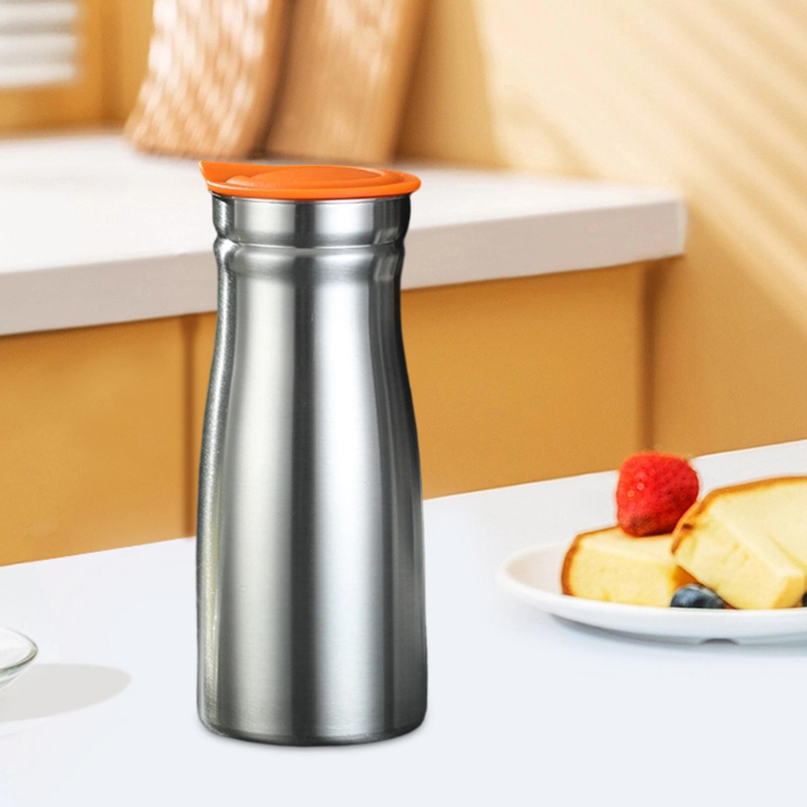 

1.0L Stainless Steel Vacuum Thermal Coffee Carafe Modern Tea Kettle Cold Beverage Pitcher for Camping Office Parties Hotel Cafes