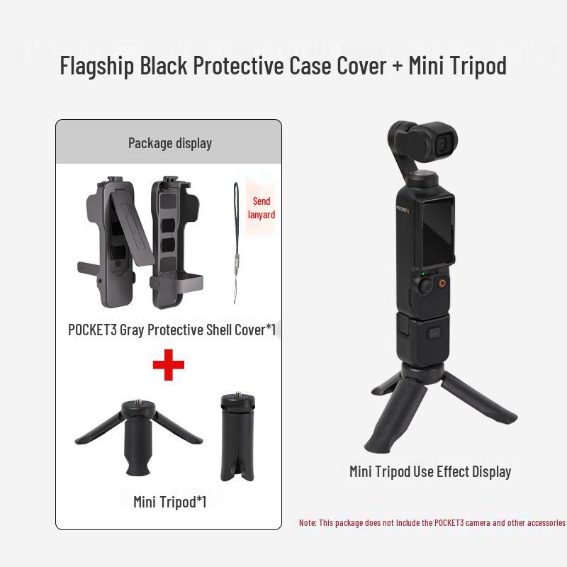 DJI Pocket 3 Protective Case with Magnetic Flip Cover and Screen Plate for Gimbal Camera and Filter Storage.