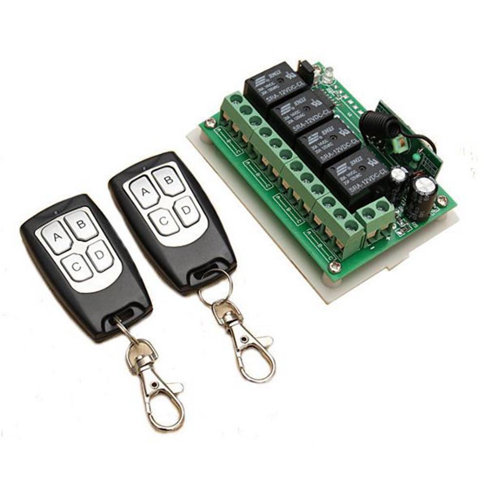 A84X-12V 4CH Channel 433Mhz Wireless Remote Control Switch Integrated Circuit With 4 Transmitter DIY Replace Parts Tool Kits