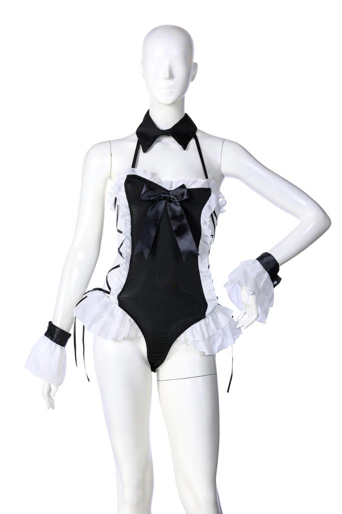 Clearstone SecretLily Cosplay Halloween Frill Leotard for Women - Black