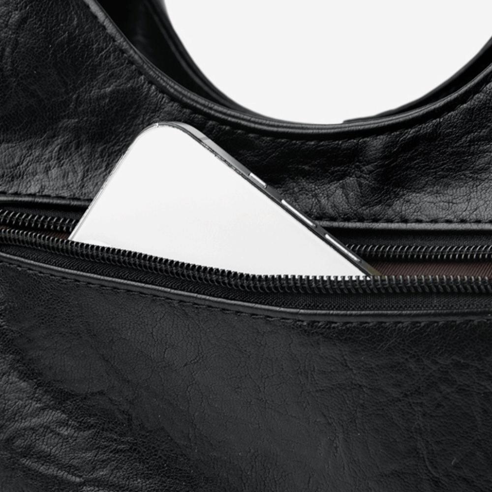 Elegant Soft Leather Crossbody Bag Multi-Compartment Large Capacity Shoulder Bag Handle Messenger Bag Female