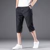 Summer Thin Denim Shorts Men's Cropped Pants Loose Straight Stretch Casual 7-point Pants