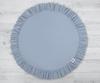Play mat with ruffles - dirty blue