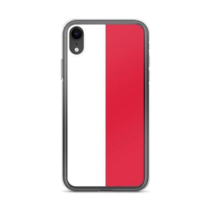 Coque iPhone - Drapeau de la Pologne - iPhone XR - Silikonová polévka - Kompletní ochrana - Designová ploutev