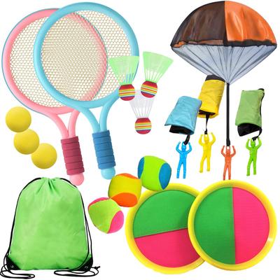 SALUDABLE Outdoor Play Kids Toys Badminton Parachute Catchball Park Storage Bag