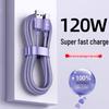 Fabric Crystal Bright 120W 6A Super Fast Charging Cable, Type-C for Huawei Honor