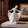 3D-gedruckte Tänzerfigur, Elegante Tanzmädchen-Statue mit fließendem Kleid, Ästhetische PLA-Kunstskulptur für Heimdekoration, Modern Minimalistisch