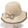 Hollow Bucket Hat Women's New Summer Fashion Simple Bow Sun Hat Foldable Sun Hat