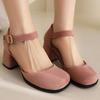 Close Toe Women's Sandals Summer Shoes Outside D'Orsay Pumps Ladies Ankle Strap Elegant Red Gray Party Wedding Shoes Brand